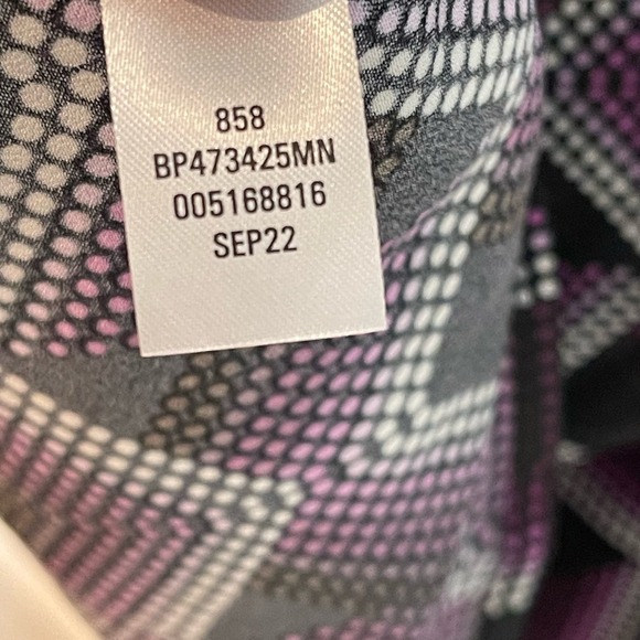 BP BE PROUD Cowl Neck Satin Dress In Purple Liza Print Size M NWOT - Picture 11 of 13